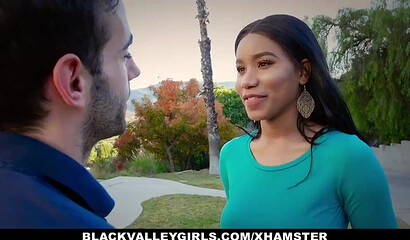 Cute ebony hoe enjoys giving titty fuck