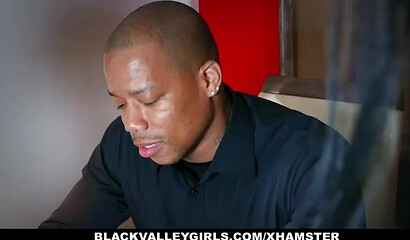 Cute ebony hoe enjoys giving titty fuck