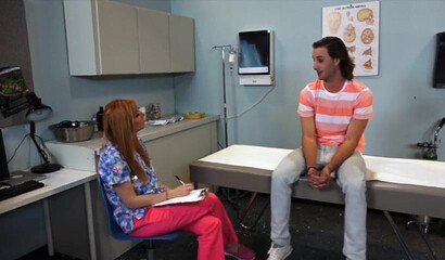 Big titted cougar Lauren Phillips fucks her patient