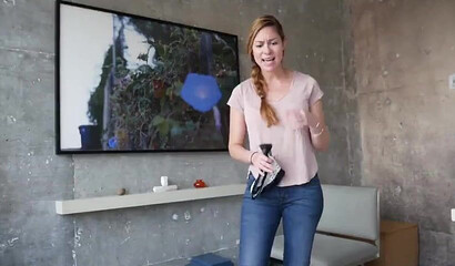 Beautiful girl Beth Chance spreads those ass cheeks to the camera