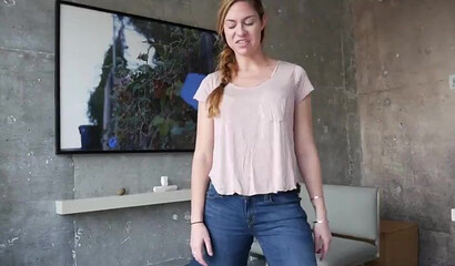 Beautiful girl Beth Chance spreads those ass cheeks to the camera