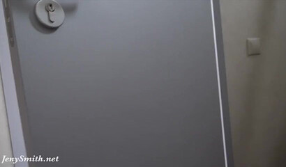 Office slut Jeny Smith's upskirt on spycam