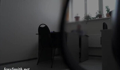 Office slut Jeny Smith's upskirt on spycam