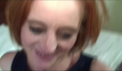Granny pleasures dick in reverse cowgirl
