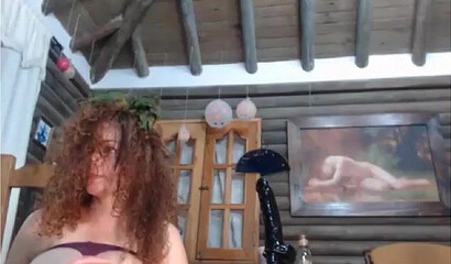 Babe teasing on the webcam with her parrot