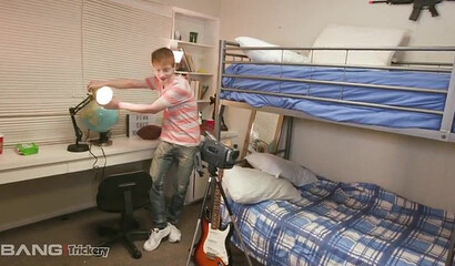 Tattooed babe Ivy Lebelle gets banged in the student room