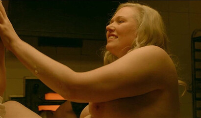 Fat amateur bitch gets destroyed on the kitchen table full of flour