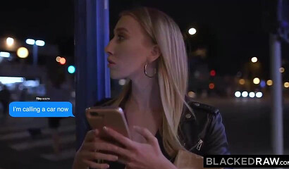 Blondie gets picked up and banged by a black dude