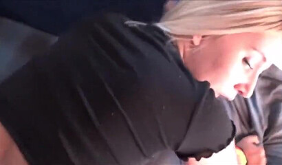 Beautiful blonde student filmed POV as she sucks dick and fucks