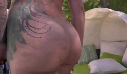 Blondie with big tits taking big black cock