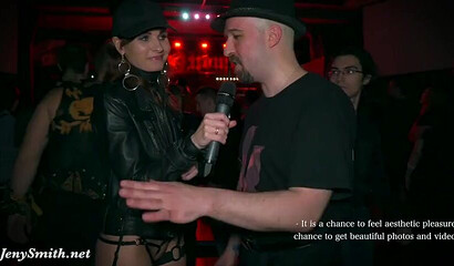 Naked DJ Jeny Smith having fun at night out