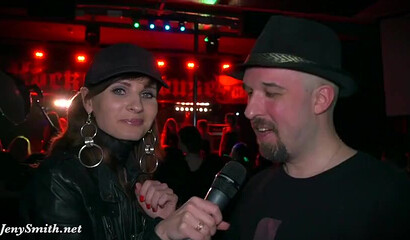 Naked DJ Jeny Smith having fun at night out