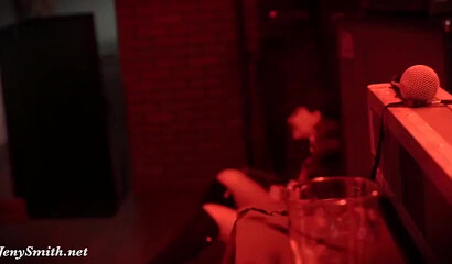 Naked DJ Jeny Smith having fun at night out