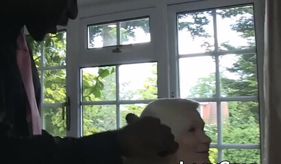 Tall black guy destroying this old granny soaked snatch