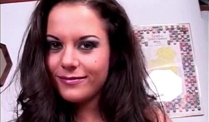 Brunette girl Jewel De'Nyle moans of hard dick drilling her anal hole