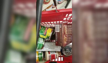 Spying on the mature BBW cougar in the supermarket