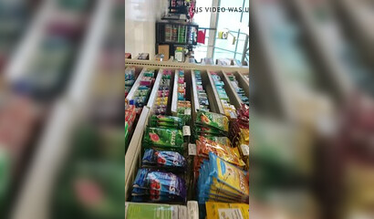 Spying on the mature BBW cougar in the supermarket