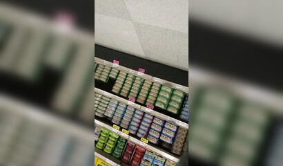 Spying on the mature BBW cougar in the supermarket