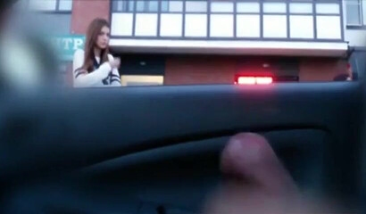 Jerking off dick in the train