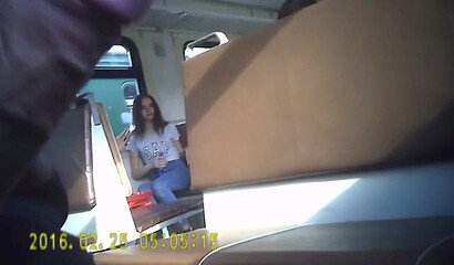 Jerking off dick in the train