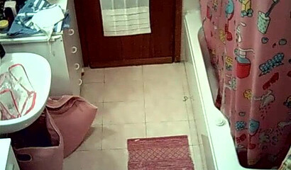 Watch sexy wife stripping and showering