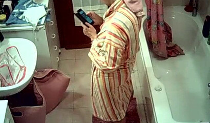 Watch sexy wife stripping and showering