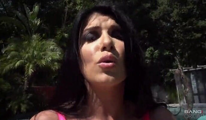 Mature shows her large breasts and fat ass before a throbbing shaft sodomizes her deep