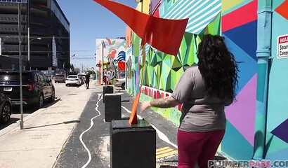 BBW MILF with enormous ass lets a lucky guy sodomize her and cums hard on her pretty face