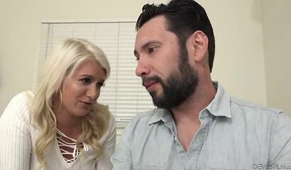 Slutty blonde with fat ass sucks his massive cock lets him pound her asshole with full force