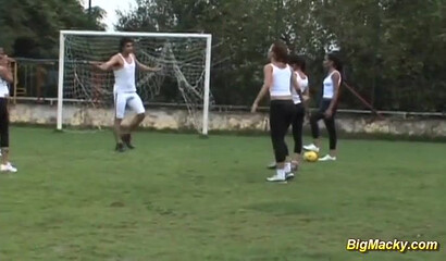 Muscular dude with a monstrous cock shoves his cock inside of a latina's big ass deep