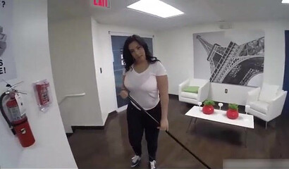 Latina chick with enormous titties opens up and sucks a huge cock all while moaning