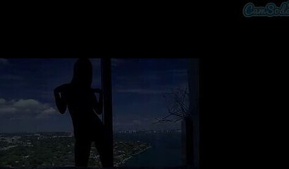 Kinky bitch with a heart shaped butt stuffing her vagina with huge sex toys craving to cum