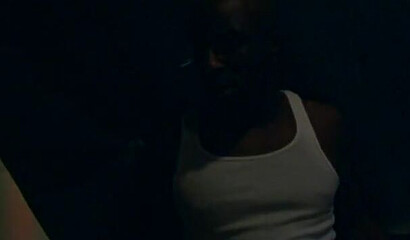 Desirable ebony MILF twerking her sweet booty while her shaved cunt is drilled from behind