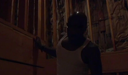 Desirable ebony MILF twerking her sweet booty while her shaved cunt is drilled from behind