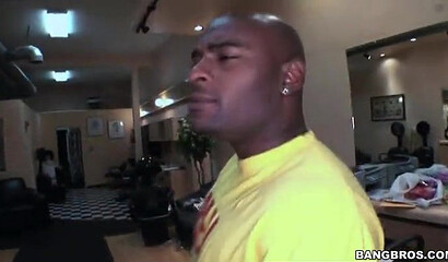 Charming cumstarving Latina with huge bubble booty getting a big black boner treatment