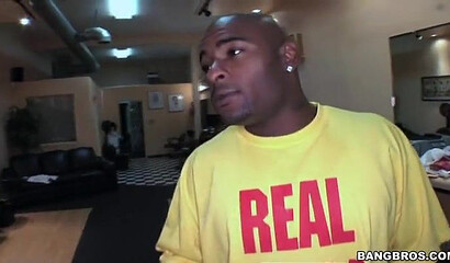 Charming cumstarving Latina with huge bubble booty getting a big black boner treatment