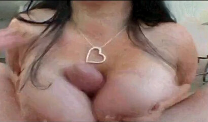 Monster ass fat brunette slut enjoying a titty fuck with her big-dicked horny boyfriend