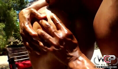 Hunky black dude fucks his girlfriend with one of the biggest asses on an ebony girl ever