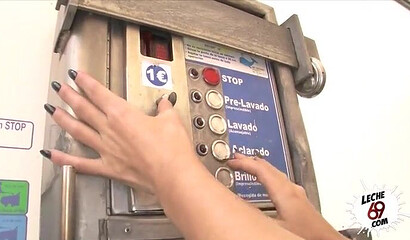 Beautiful brunette rides a dick and bounces on it and then gets fucked from behind doggy