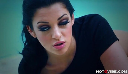 Wonderful tits and an even more amazing ass as this girl masturbates in the shallow pool