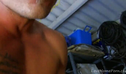 Stunning brunette bends over and receives a large cock inside of her tight warm ass hole