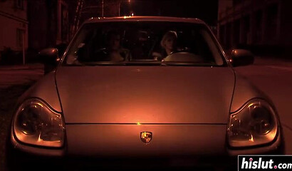 Babe with enormous boobs and a thick ass gets her tight hole pounded very hard by a stud