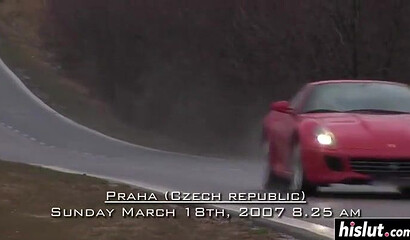 Babe with enormous boobs and a thick ass gets her tight hole pounded very hard by a stud