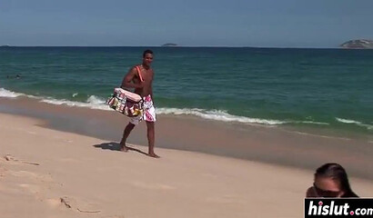 Babe with enormous boobs and a thick ass gets her tight hole pounded very hard by a stud