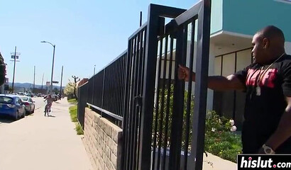 Slutty MILF has an enormous ass that can only be satisfied by a large black shaft pounding