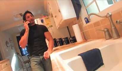 Brunette cheerleader with massive bottom sucks her stepdad's cock and lets him pound her twat