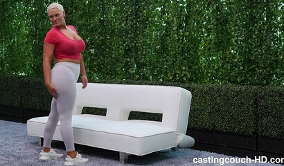 Short hair blonde MILF spreading her butt cheeks while hardcore drilled by big black cock