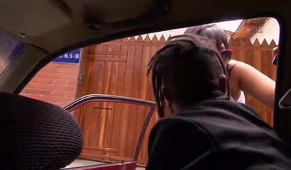 Dude picks up a bootylicious babe to watch her ass bounce while he fucks her doggystyle