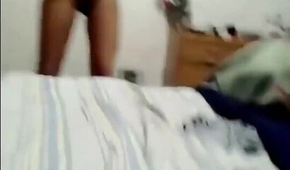 Amateur ebony slut with massive bottom rides a guy in a Spider-Man costume in her bedroom