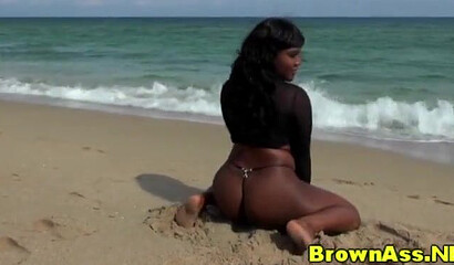 Big booty ebony chick riding white dick cowgirl style before getting cum all over her face